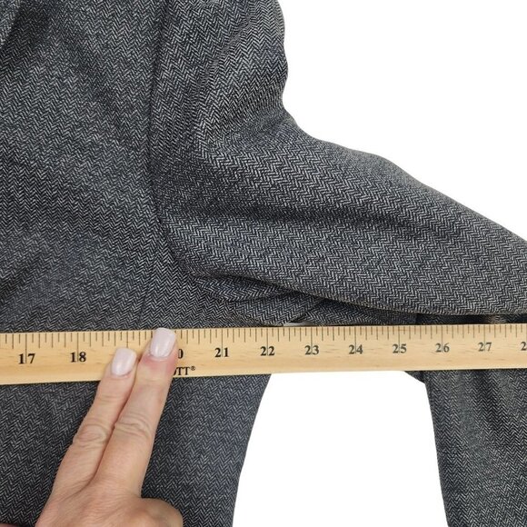 Reitmans Herringbone Pattern Notched Collar V-Neck Coat Women's 15 - Picture 12 of 16
